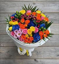 Букет цветов из:  Розы и Хризантемы в Бежецке