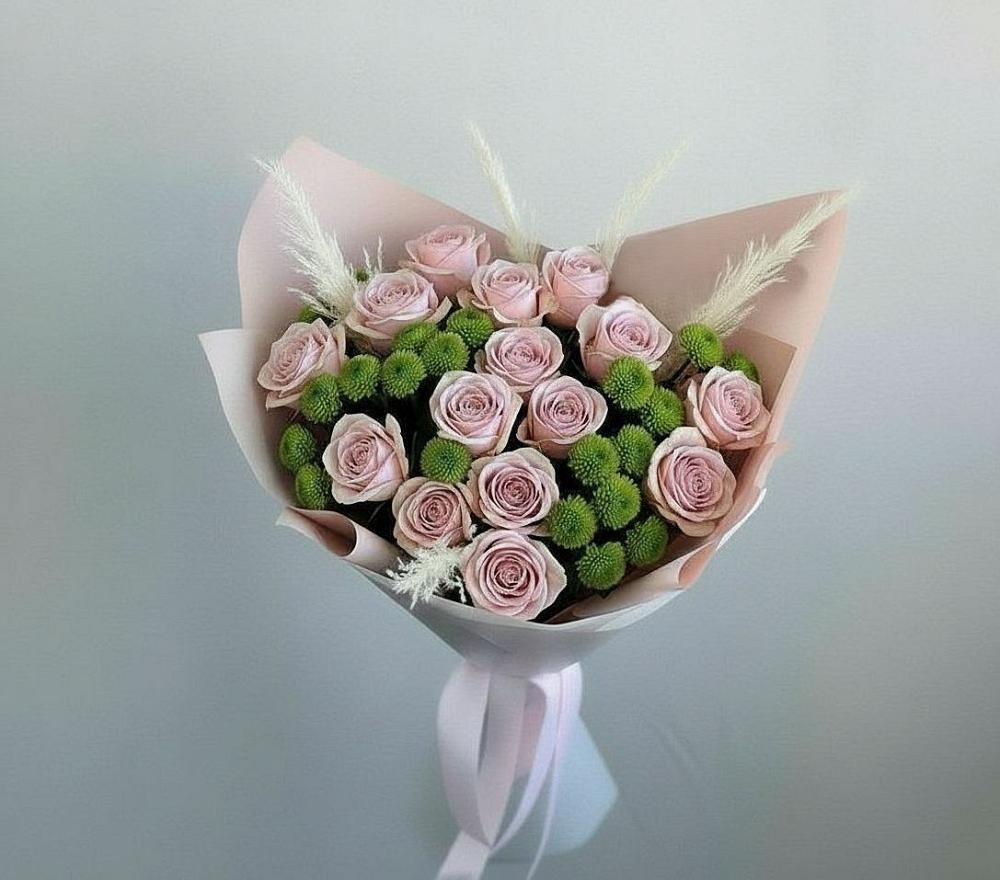 Букет цветов из: Розы и Хризантемы в Бежецке