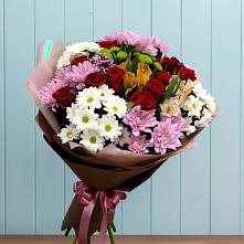 Букет цветов из:  Розы, Хризантемы и Альстромерии в Бежецке