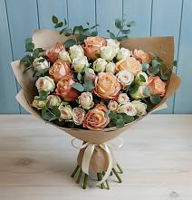 Букет цветов из:  Альстромерии и Розы #REPLACE_PRED# Бежецке